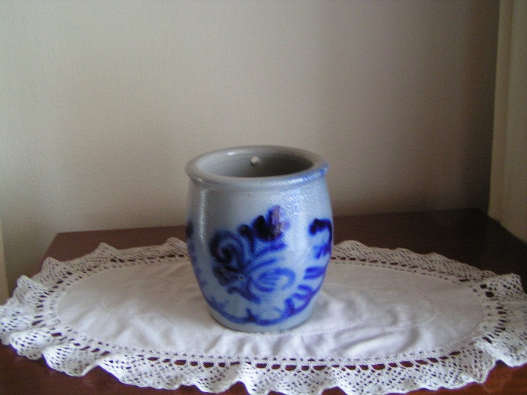 Mooie Keulse Pot voor Zout, Ophalen of Verzenden, Zo goed als nieuw, Steen/keramiek, Pot, Bus of Blik