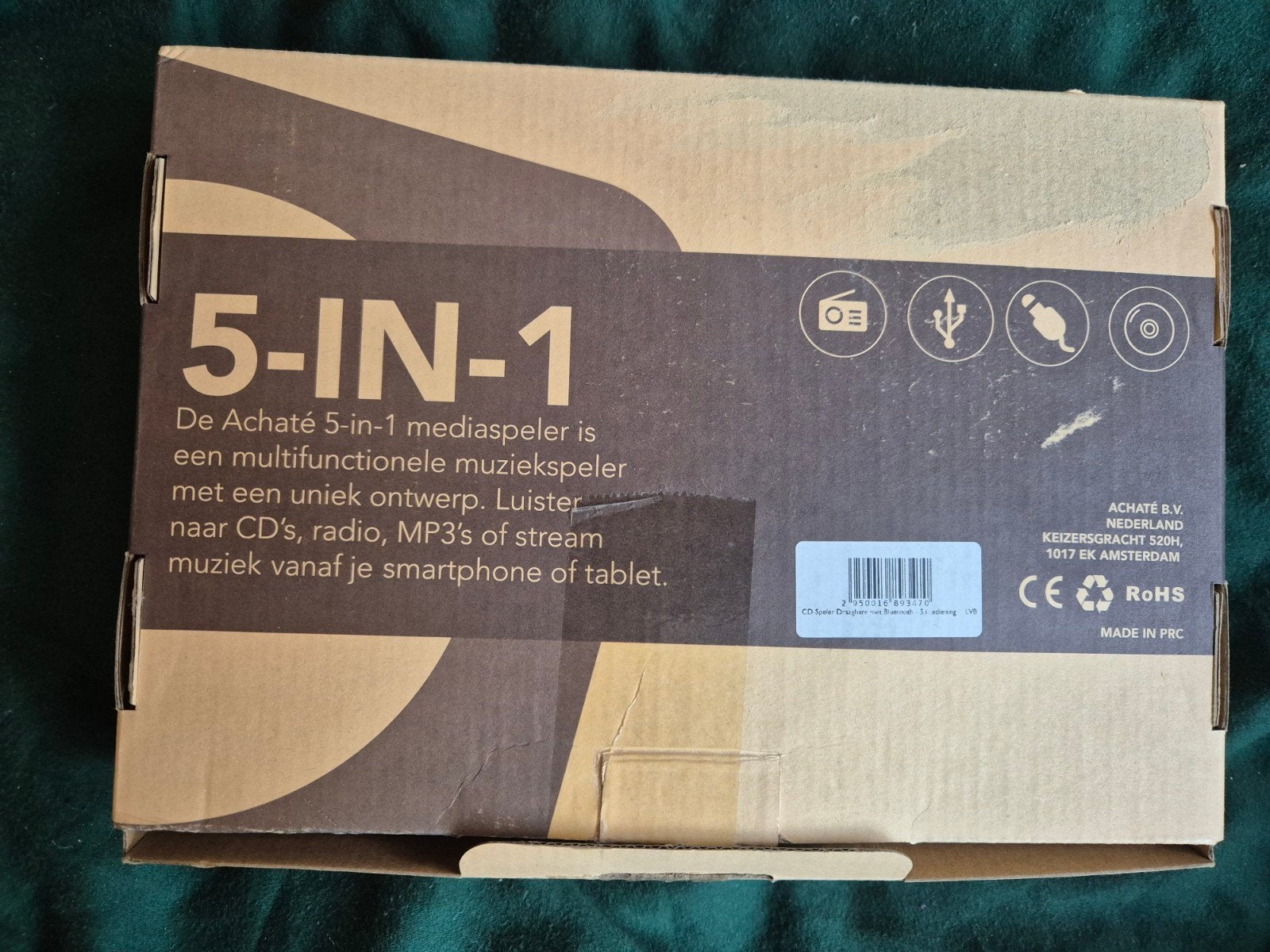 Achaté 5 in 1 cd speler-nieuw in doos, Audio, Tv en Foto, Ophalen, Nieuw, Overige merken