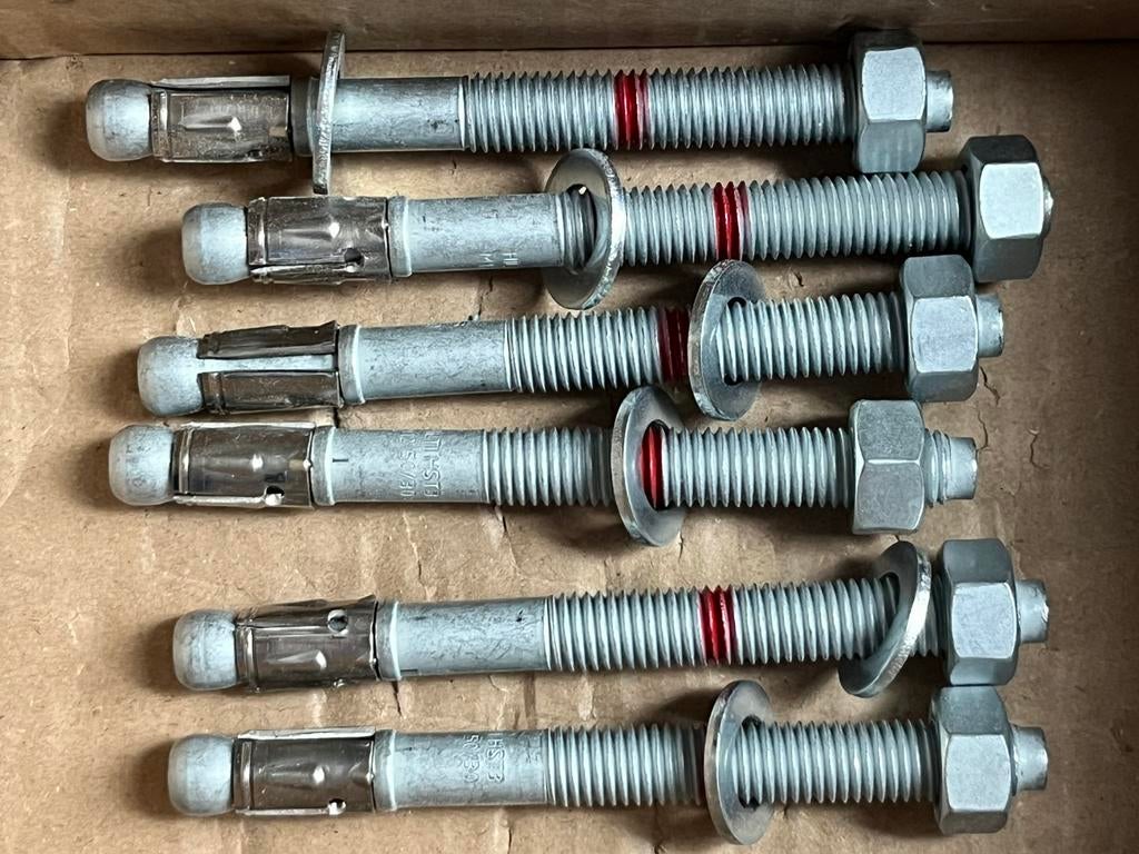 HILTI ankerbouten - HST3 M12x125 50/30 - 6 stuks NIEUW, Ophalen of Verzenden, Nieuw, 100 tot 250 mm, Overige typen