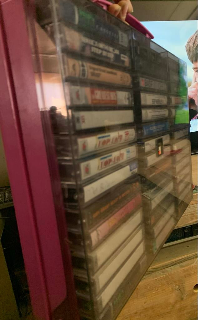 cassettebandjes in bewaarkoffer, Ophalen, Gebruikt, Origineel, Pop