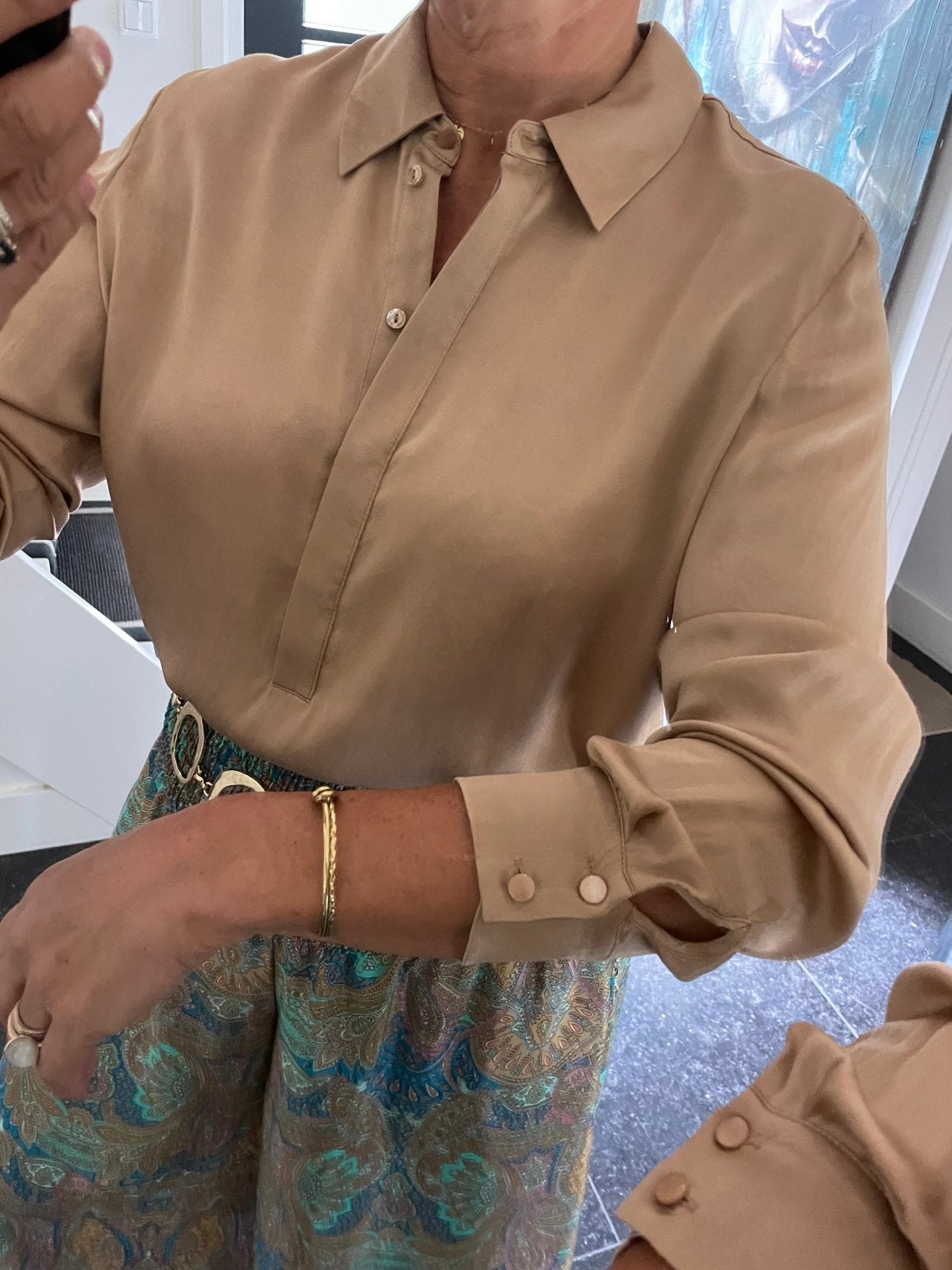 Dante6, prachtige goud/beige blouse, S/M, Kleding | Dames, Ophalen of Verzenden, Nieuw, Maat 38/40 (M), Goud