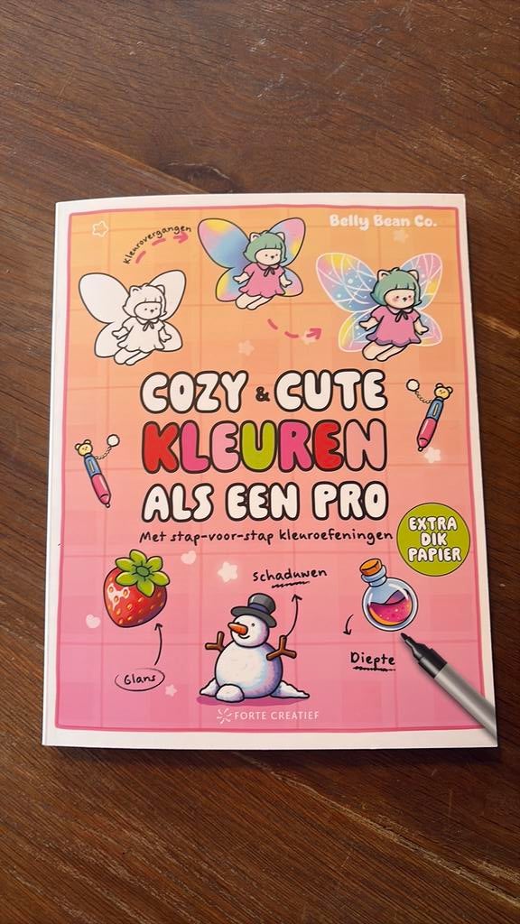 Kleurboek cozy en cute, Hobby en Vrije tijd, Tekenen, Ophalen of Verzenden, Nieuw, Boek of Gids
