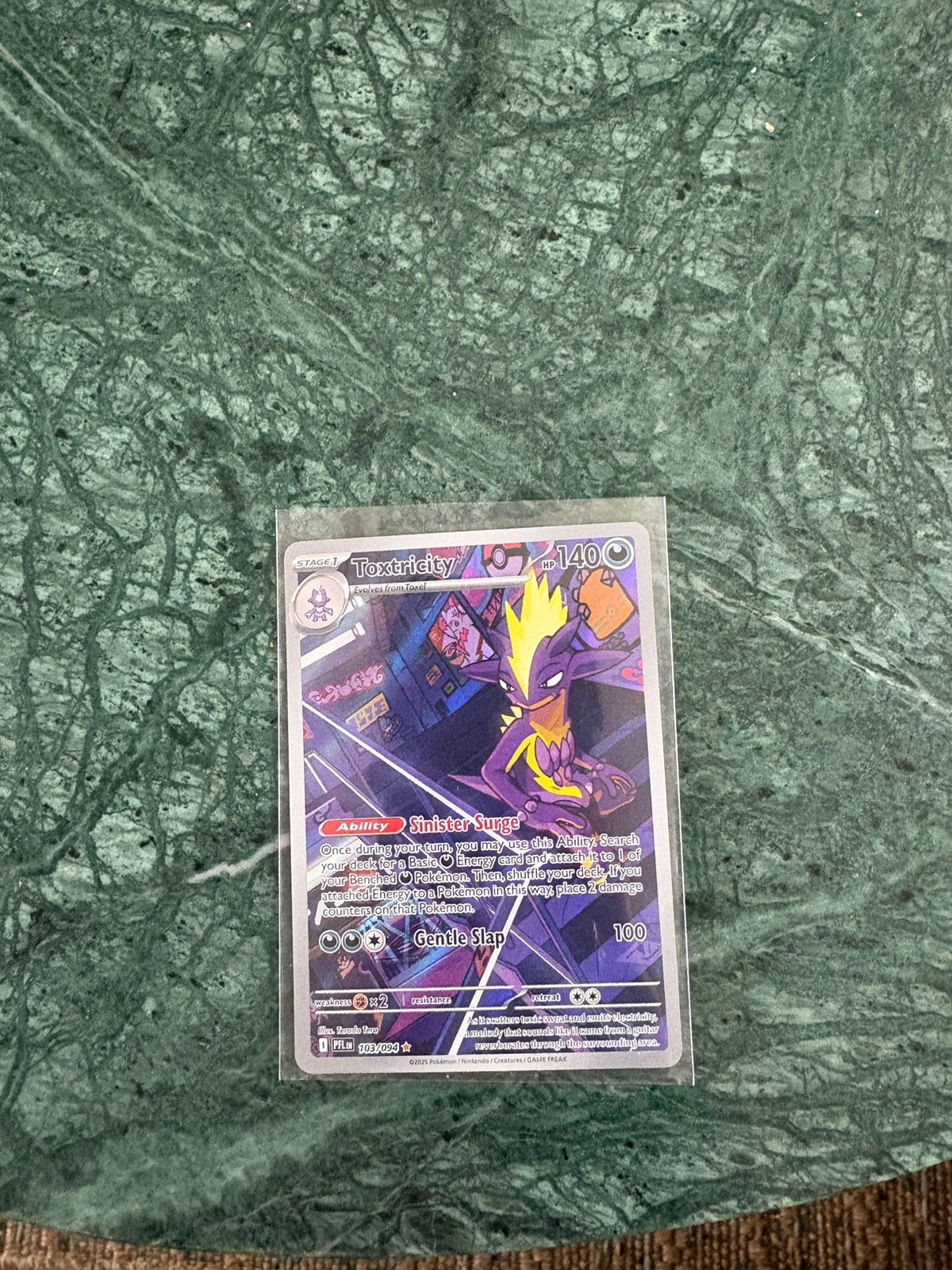 Illustration pokemoncard Toxtricity, Ophalen of Verzenden, Zo goed als nieuw