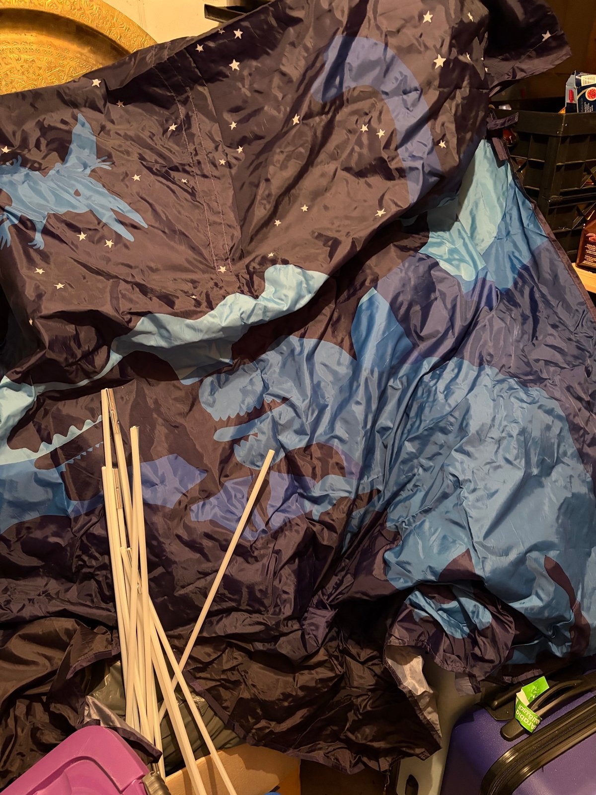 IKEA Kura bedtent dinosaurus/sterrenhemel, Ophalen of Verzenden, Gebruikt, Overige materialen