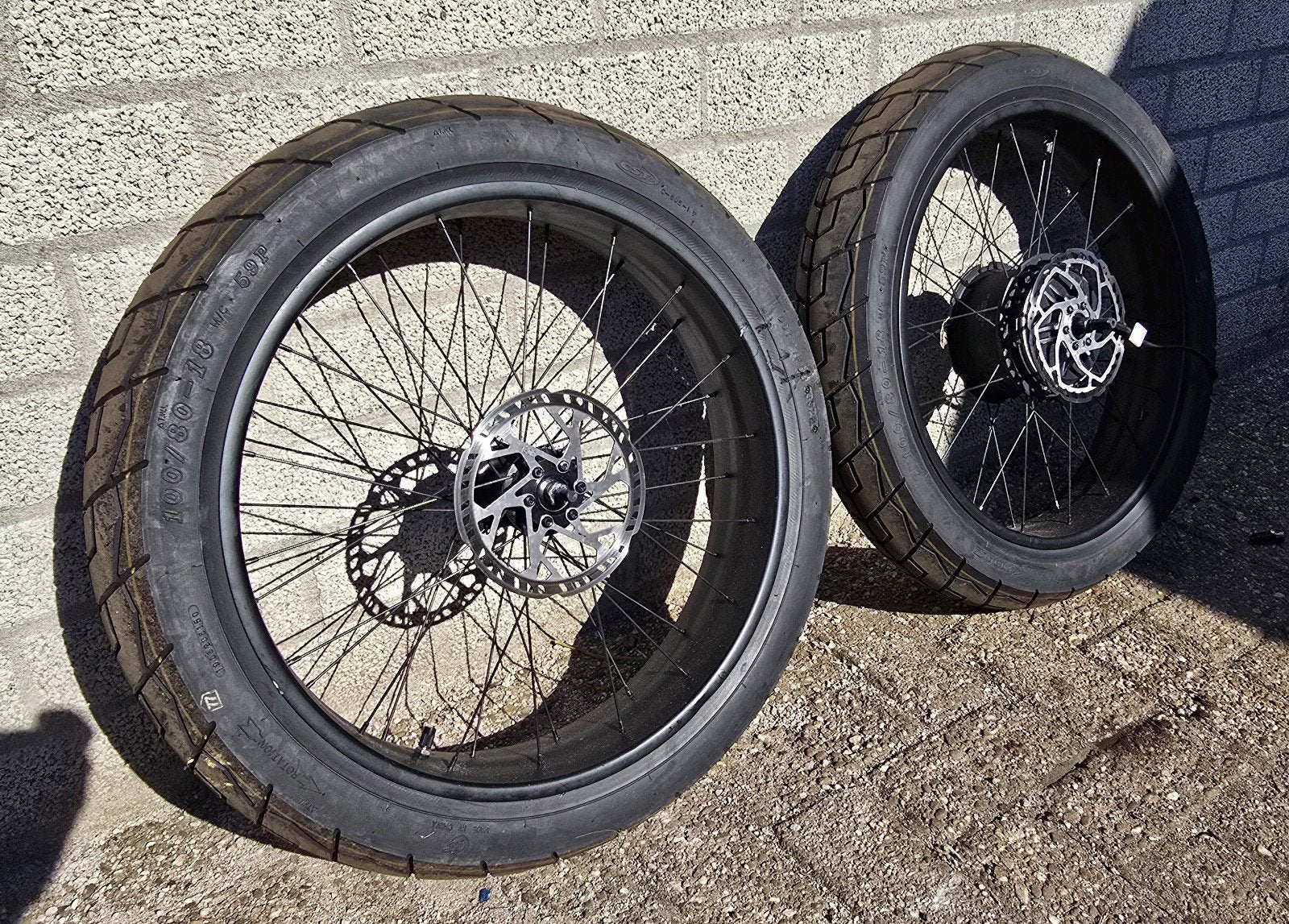Fatbike wielen set met Bafang RM G060.250.D achterwielmotor, Zo goed als nieuw
