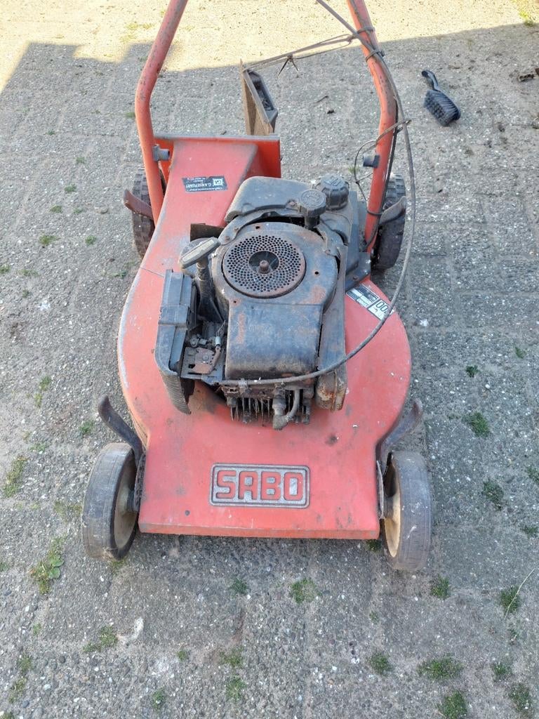 Sabo Benzine Grasmaaier - Gebruikt, Functioneel, Tuin en Terras, Grasmaaiers, Gebruikt, Benzine-grasmaaier, 40 t/m 49 cm, Cirkelmaaier