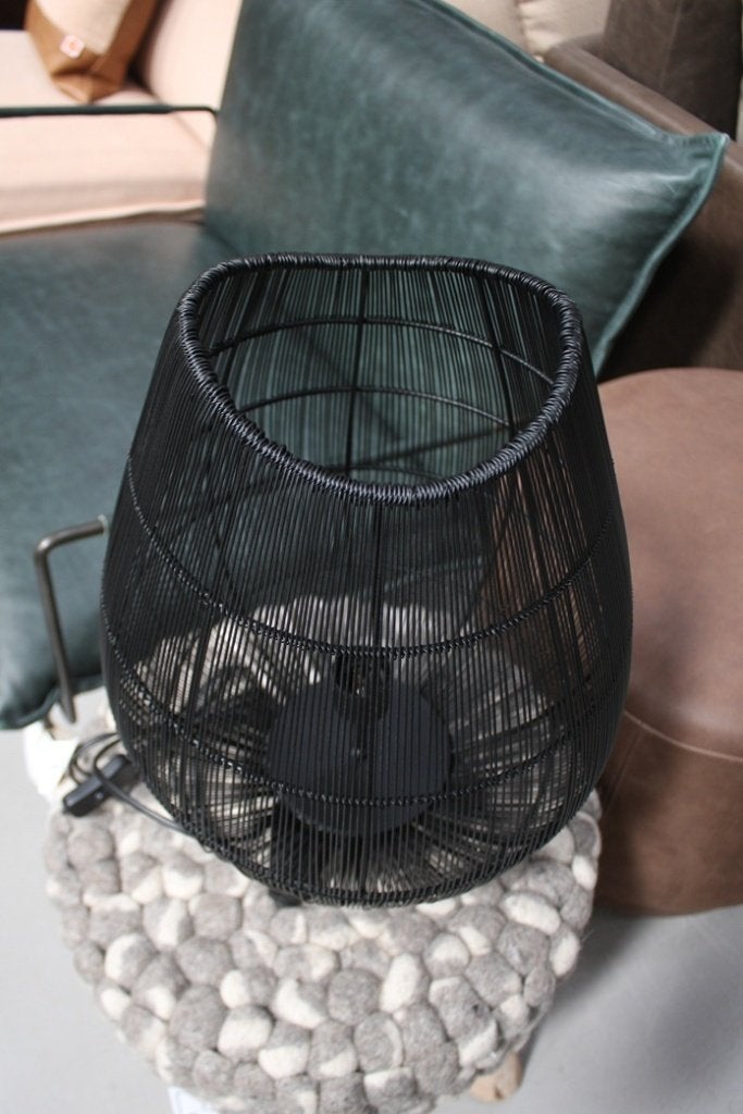 2 x zwarte open tafellamp YUMI Light & Living draadlamp, Ophalen of Verzenden, Zo goed als nieuw
