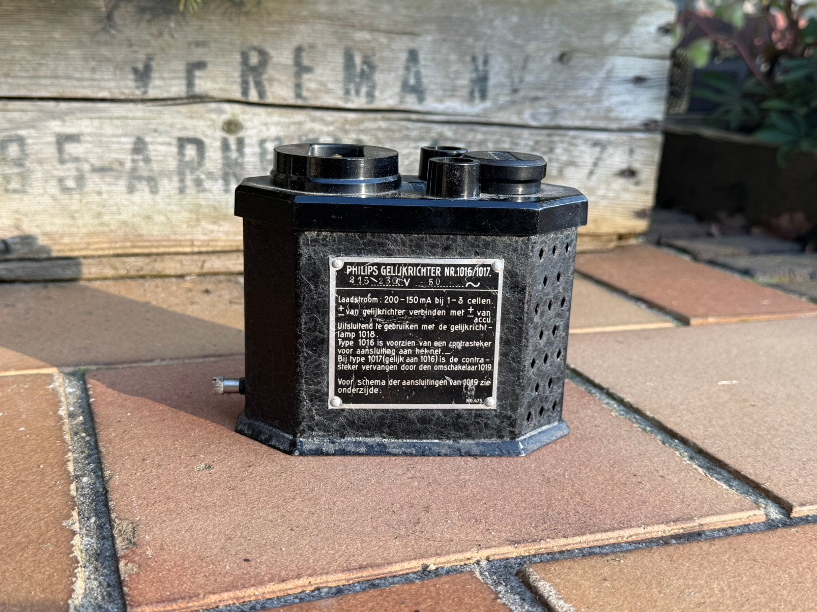 Oude antieke philips gelijkrichter gelijk richter stroom, Ophalen of Verzenden