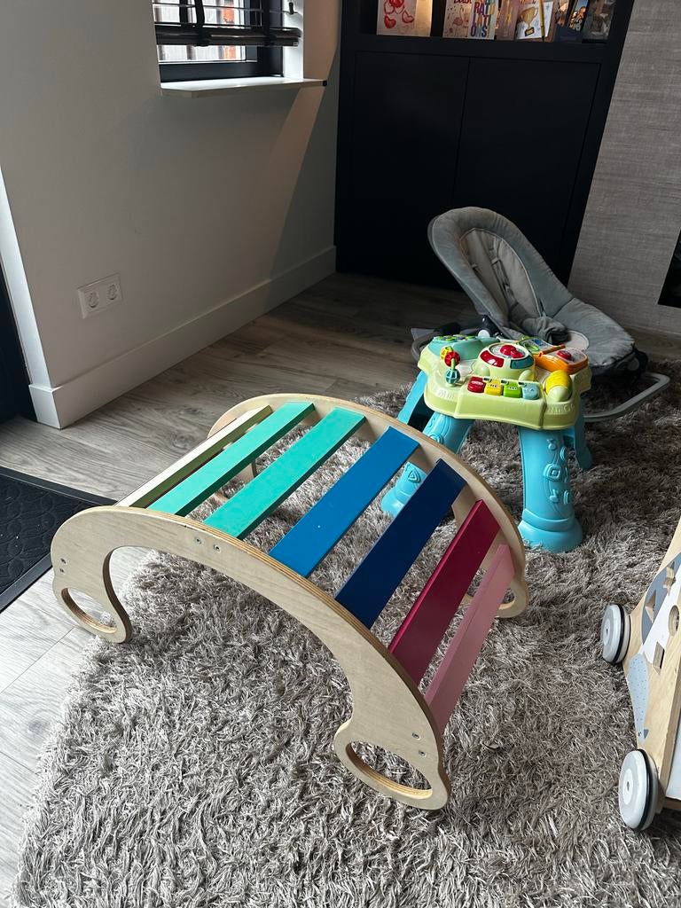 Klimrek met gekleurde sporten, Ophalen, Gebruikt, Klimwand