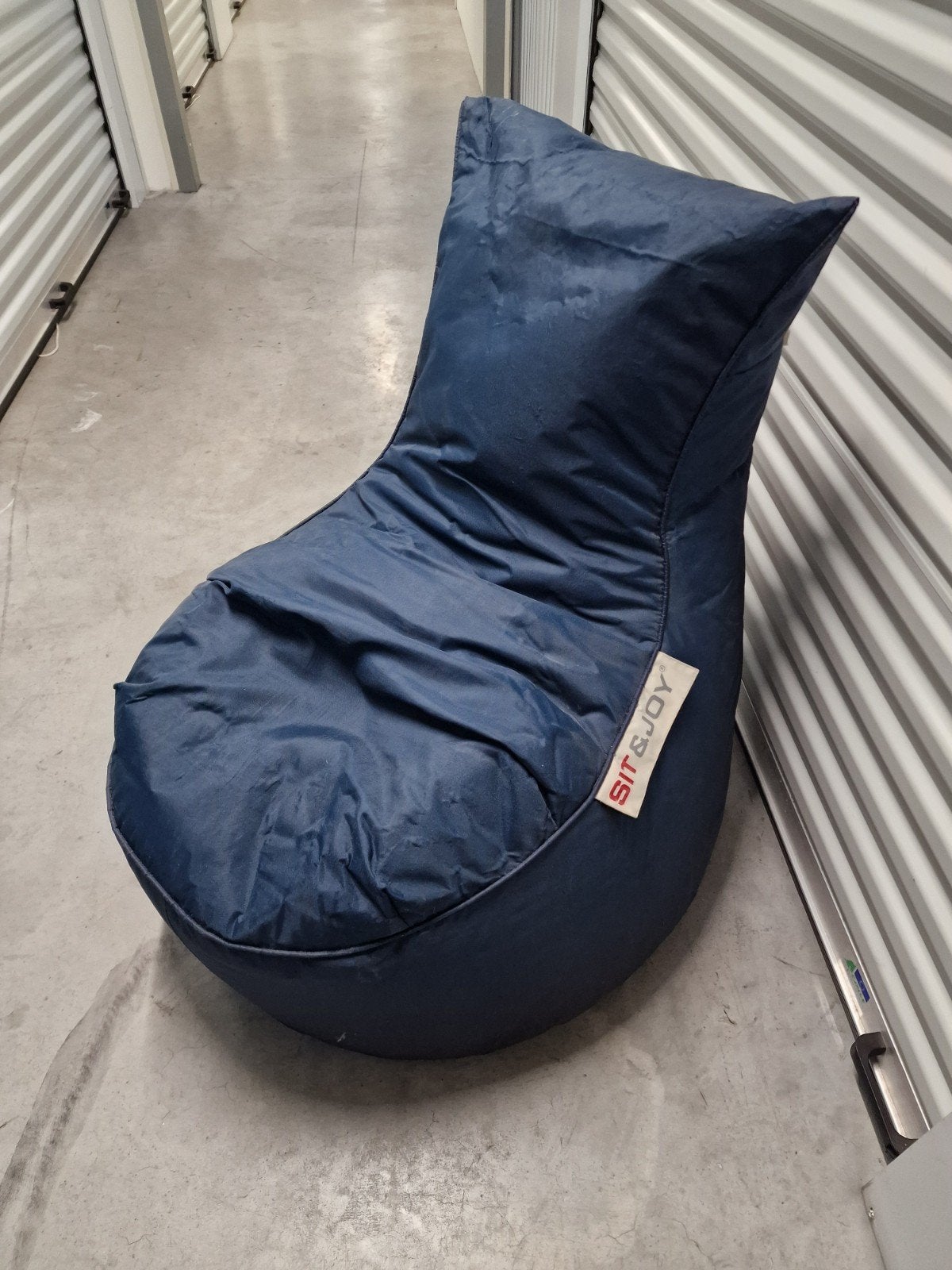 Blauwe Sit & Joy zitzak - Comfortabel en stijlvol, Ophalen, Gebruikt, Blauw, Zitzak