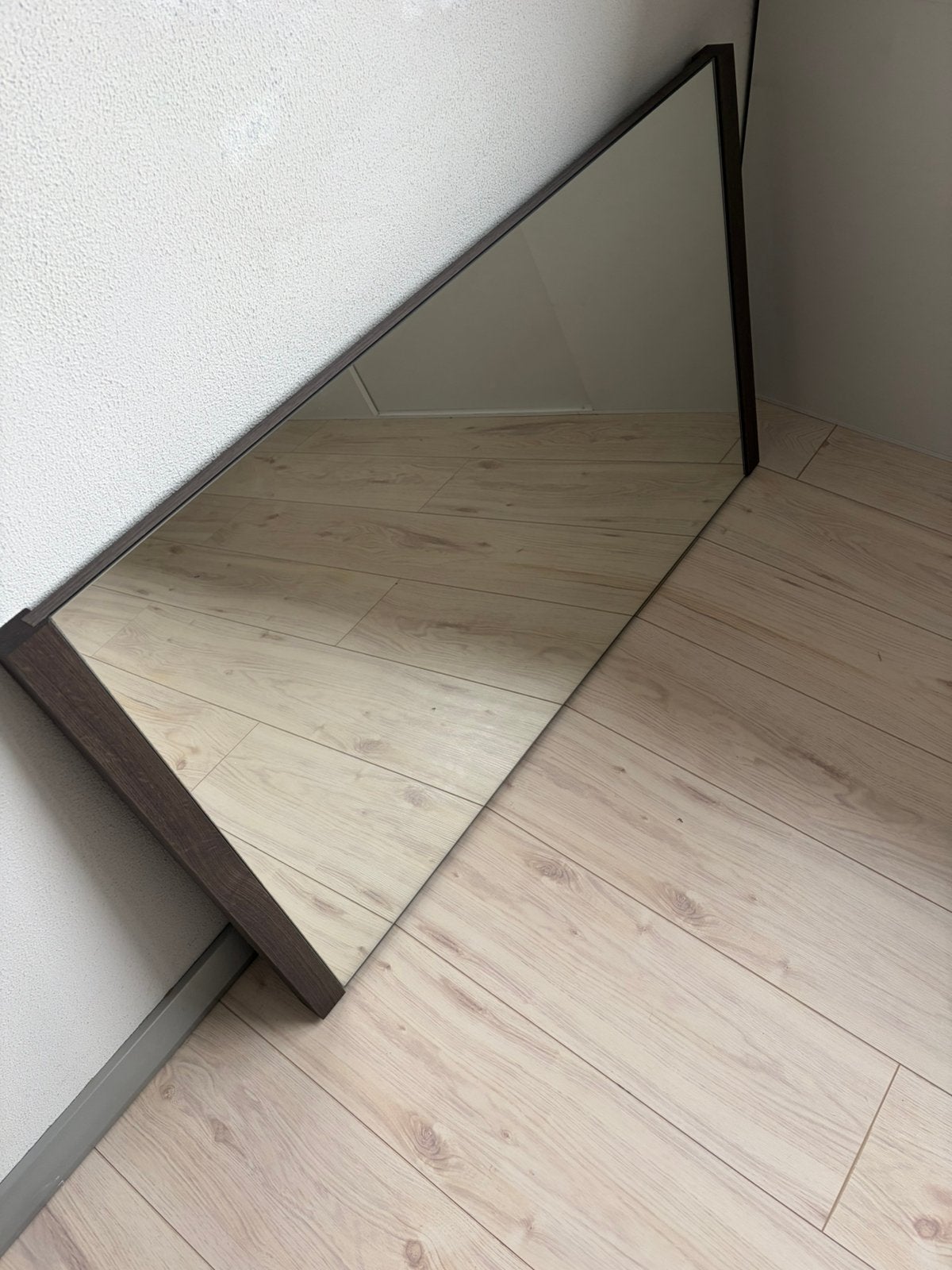 Spiegel Waves bruin Goossens, wand 110 cm breed x 63 cm hoog, Ophalen, Gebruikt, Rechthoekig, Minder dan 100 cm