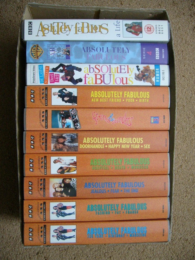 Absolutely Fabulous op VHS 10 stuks, Audio, Tv en Foto, Videospelers, Ophalen of Verzenden