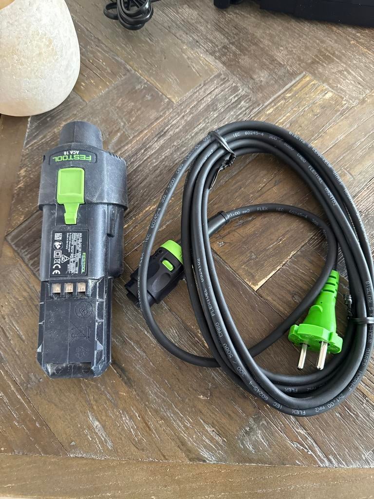 Festool ACA 18 Accu-adapter met netsnoer, Doe-het-zelf en Verbouw, Gereedschap | Machine-onderdelen en Toebehoren, Ophalen of Verzenden
