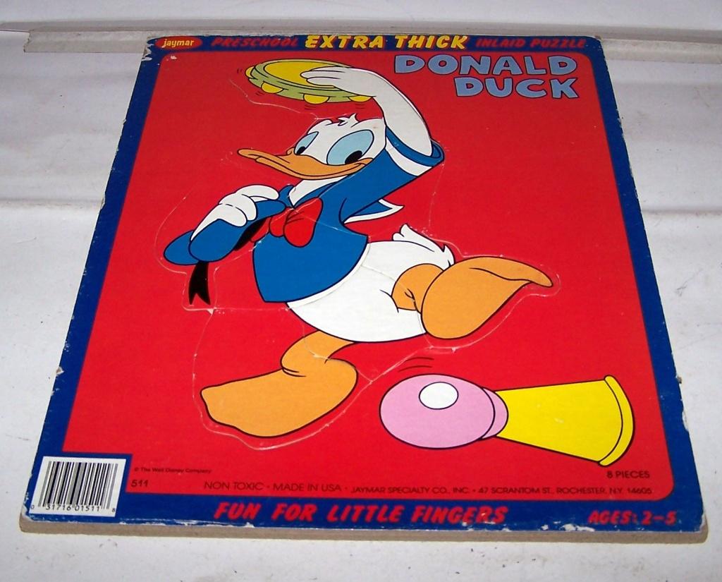 Jaren '60 Jaymar dik karton voorschoolse Donald Duck puzzle., Verzamelen, Disney, Ophalen of Verzenden, Donald Duck, Zo goed als nieuw