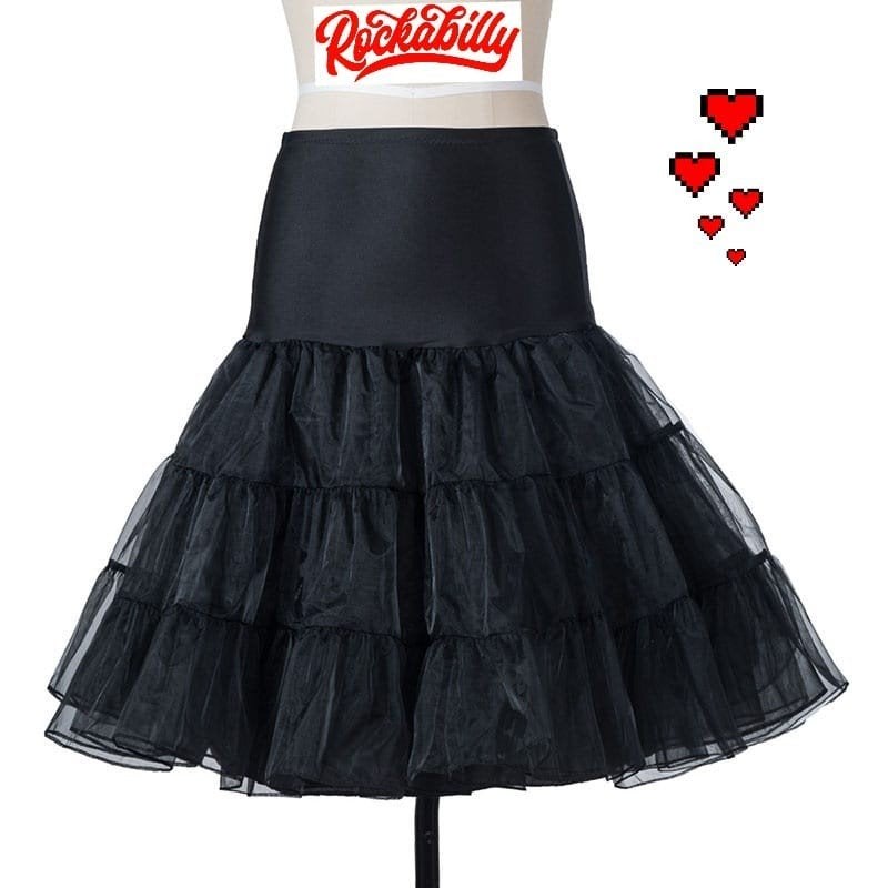 rockabilly petticoat tutu black, Verzenden, Zwart, Nieuw, Tutu