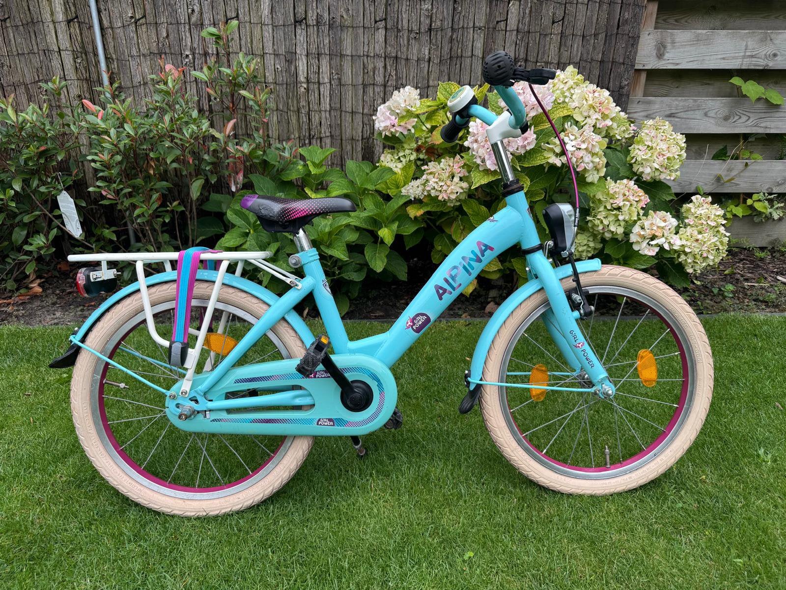 Kinderfiets, meisjesfiets, Alpina Girl Power, 18 inch, Fietsen en Brommers, Ophalen, Zo goed als nieuw, 18 inch