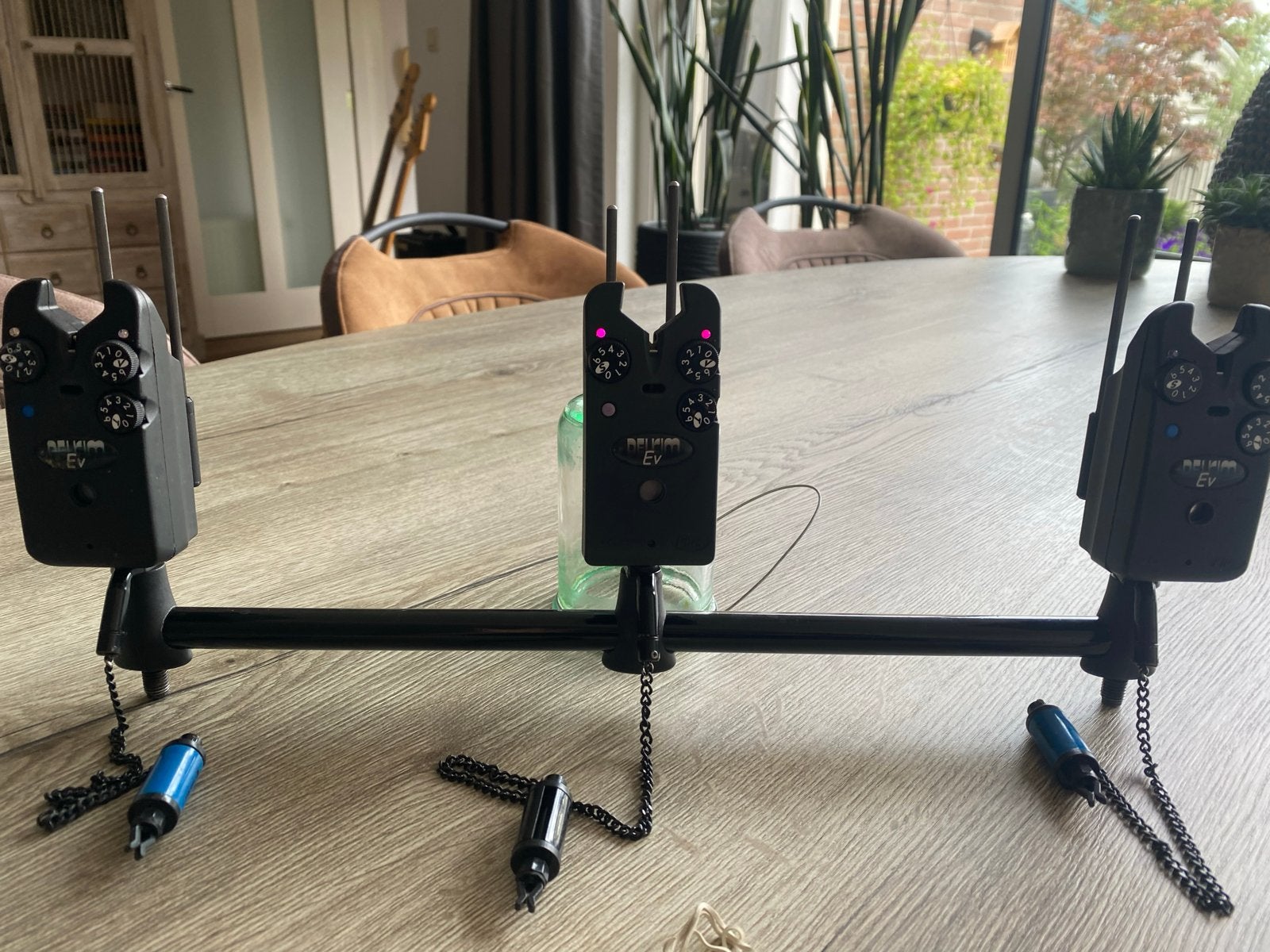 Delkim Ev beetmelders set met hangers en achtersteuntjes, Ophalen, Gebruikt, Overige typen