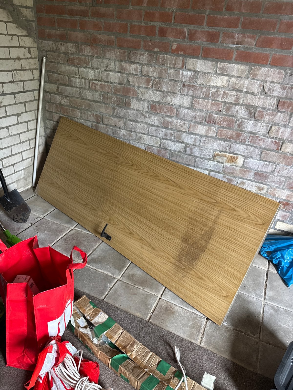Houten deur met handvat, Ophalen, Gebruikt, 80 tot 100 cm, Binnendeur