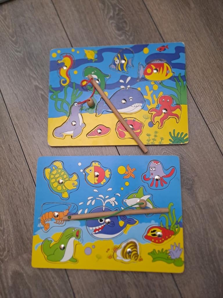 2x visspel, Ophalen of Verzenden, Zo goed als nieuw