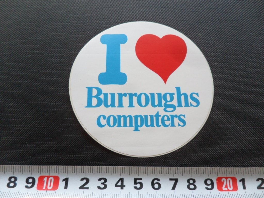 sticker I LOVE Burroughs Computers, Ophalen, Zo goed als nieuw