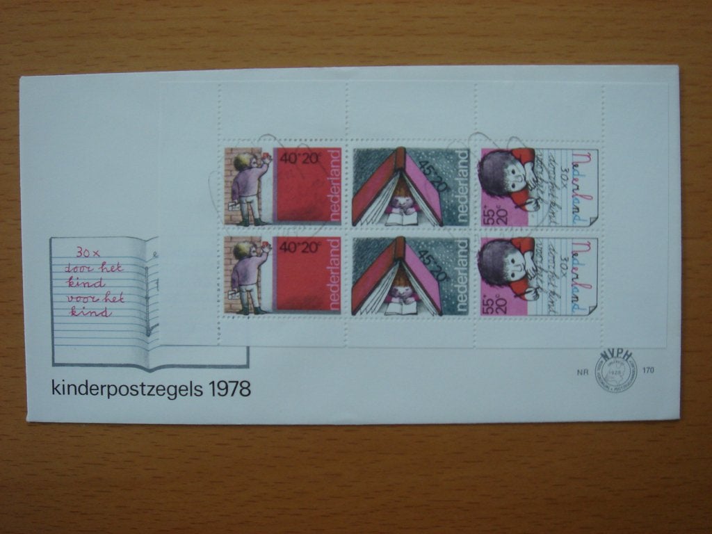 NVPH E170a  1e Dag-enveloppe Blok Kinderzegels 1978, Postzegels en Munten, Postzegels | Eerstedagenveloppen, Ophalen of Verzenden