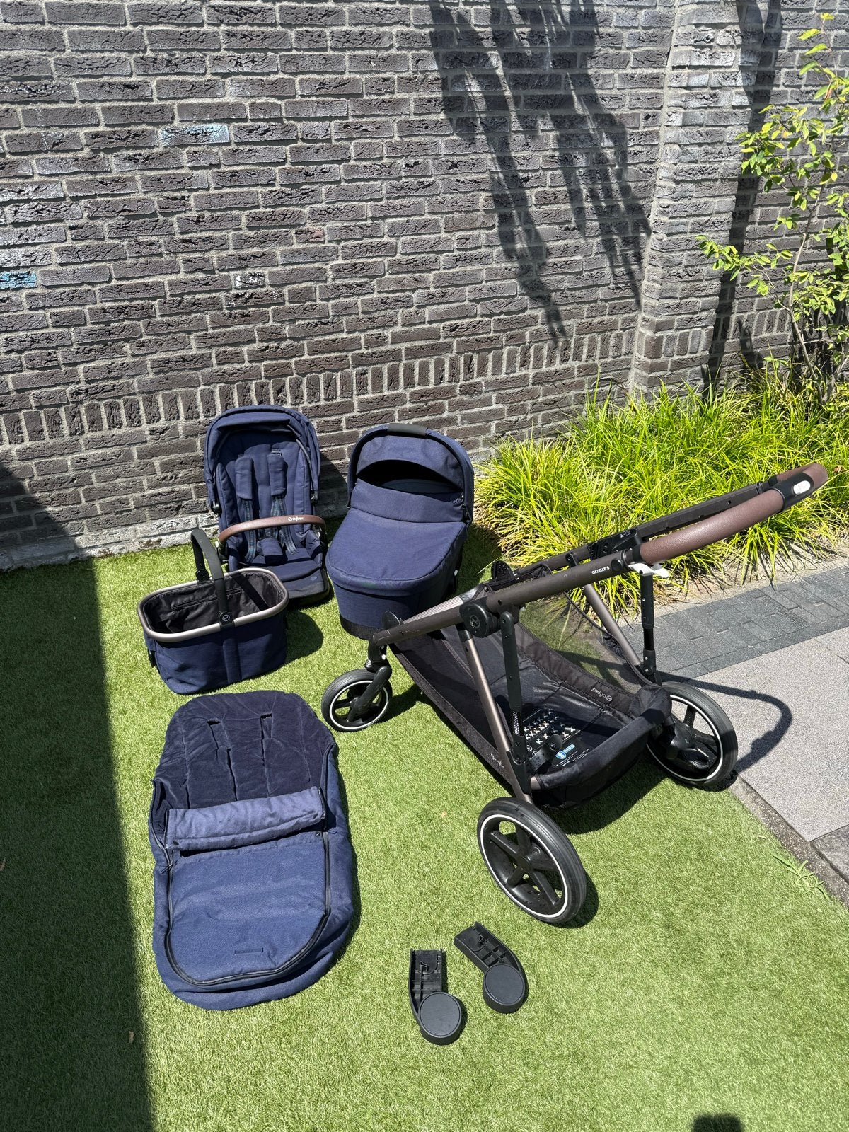 Cybex Gazelle S Duo kinderwagen, Kinderen en Baby's, Kinderwagens en Combinaties, Zo goed als nieuw, Verstelbare duwstang, Ophalen