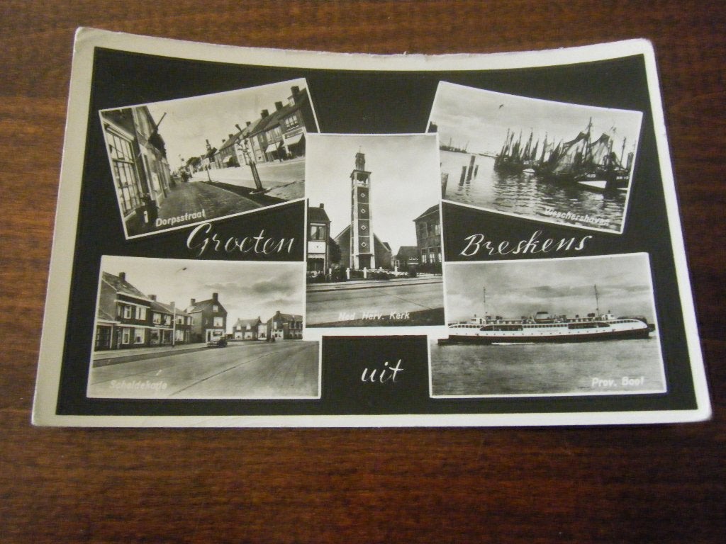 C32 - Breskens - Haven - Boot - Mooi/Oud, Ophalen of Verzenden, 1940 tot 1960, Zeeland