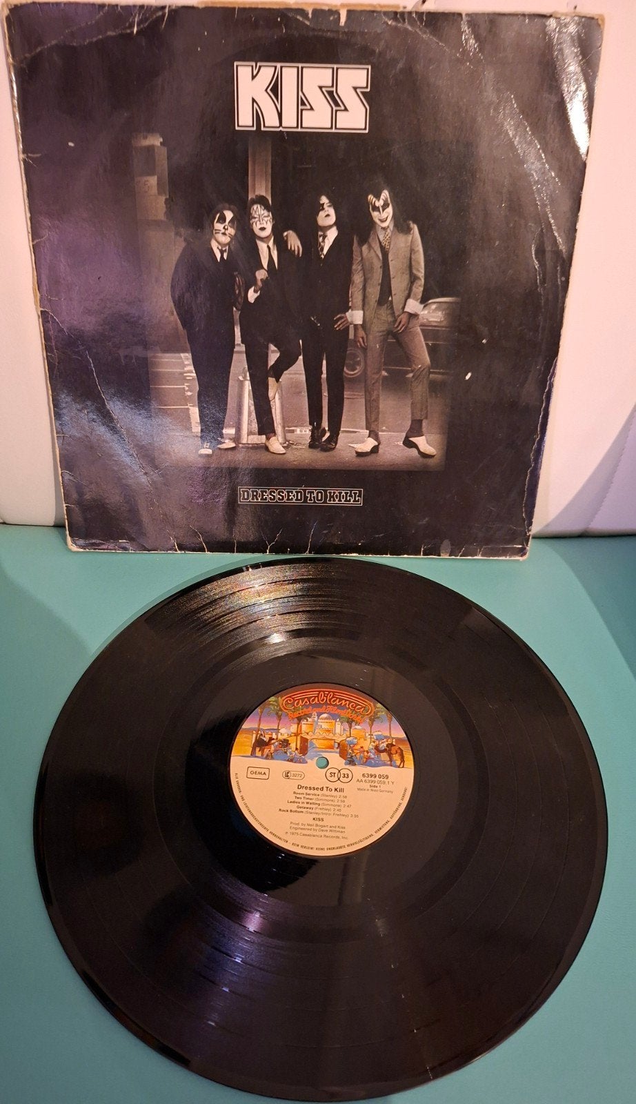 KISS - Dressed to Kill LP (1975) - Originele Persing, Gebruikt, Overige formaten, Ophalen of Verzenden, Fotohoes