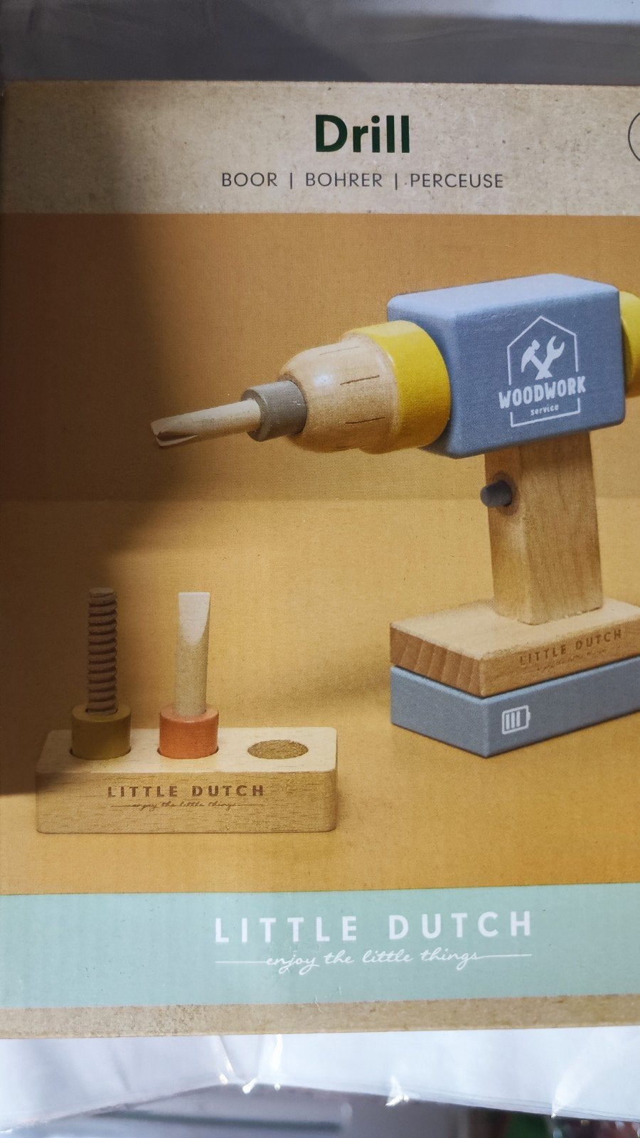 Little Dutch Houten Boor | Speelgoed Boormachine, Ophalen of Verzenden, Nieuw