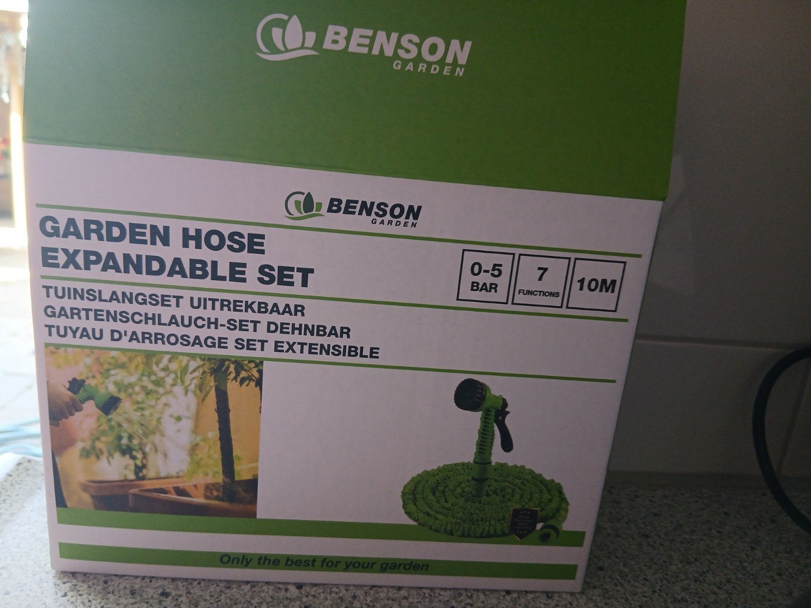 Nieuw Benson Garden Uittrekbaar Tuinslangset 10M, Ophalen of Verzenden, Nieuw, Tuinslang