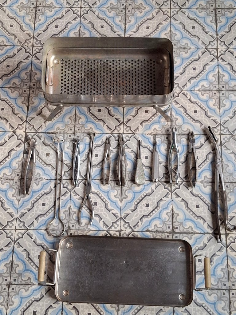 Vintage metalen medische sterilisator tandarts, Ophalen of Verzenden