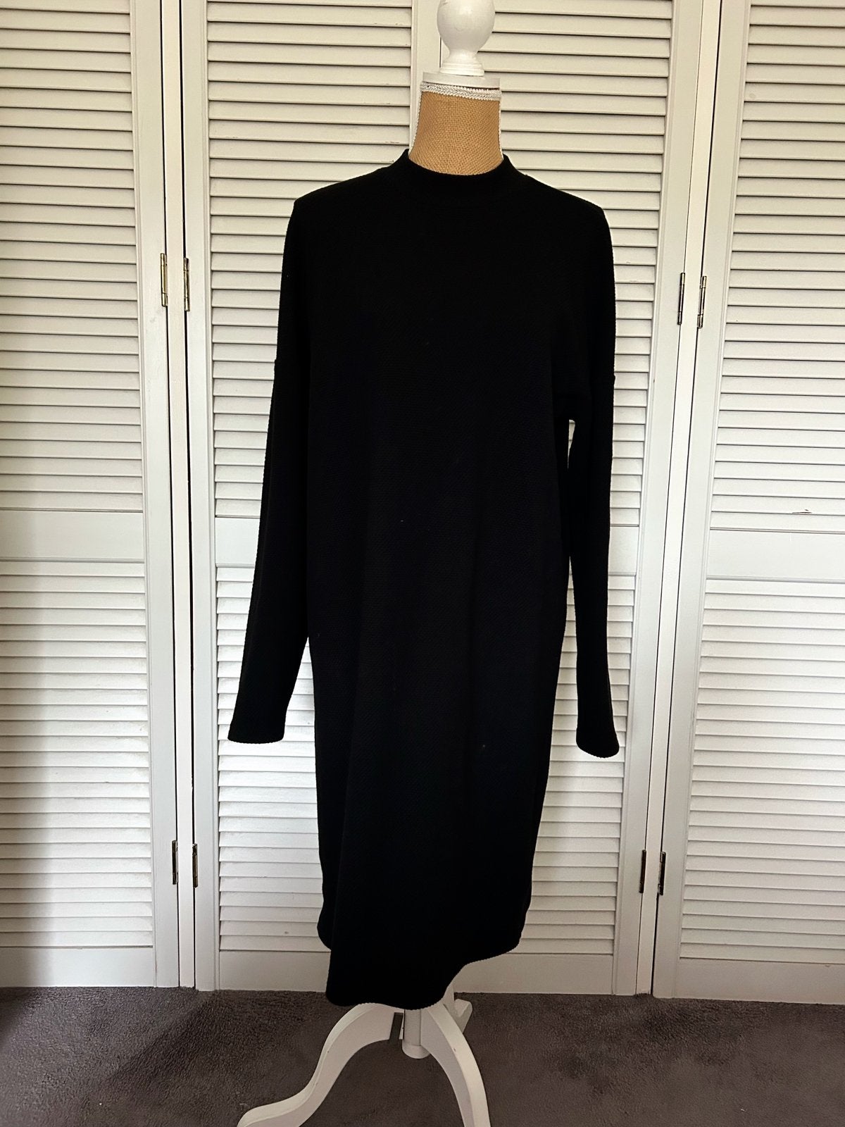 Comfy midi-jurk WE zwart maat M, Maat 38/40 (M), Zwart, Ophalen of Verzenden, Zo goed als nieuw
