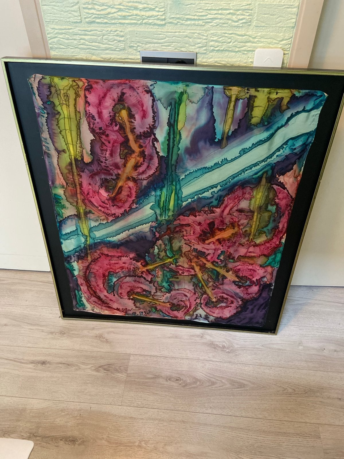 Abstract kunstwerk in lijst, Ophalen