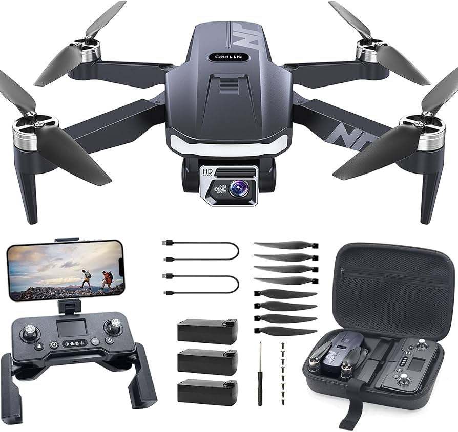 Nafyre N11 PRO GPS Drone, met 3 accu’s. Nieuw!, Nieuw, Ophalen of Verzenden, Professionele drone, Meer dan 45 minuten