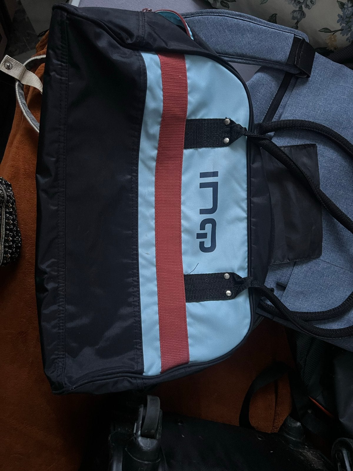 Stijlvolle ING sporttas/handtas - Zwart met blauw/rood, Ophalen of Verzenden, Gebruikt, Zwart, Handtas