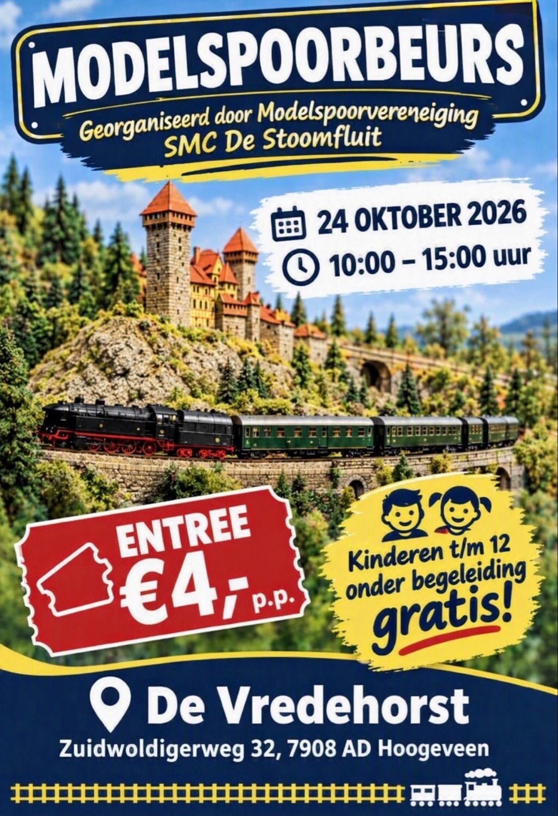 Modelspoorbeurs Hoogeveen - SMC De Stoomfluit, Ophalen of Verzenden