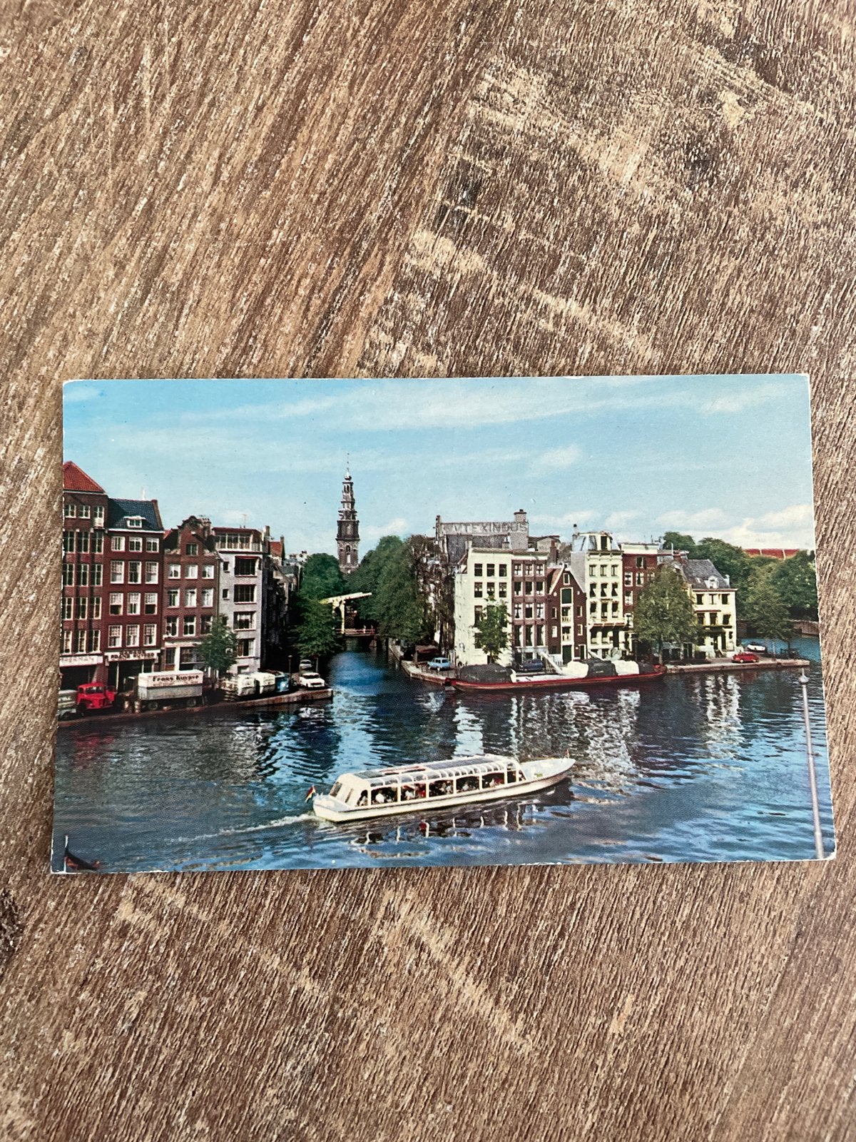 Oude ansichtkaart Amsterdam Binnen-Amstel en Groenburgwal, Ophalen of Verzenden, 1940 tot 1960, Gelopen, Noord-Holland