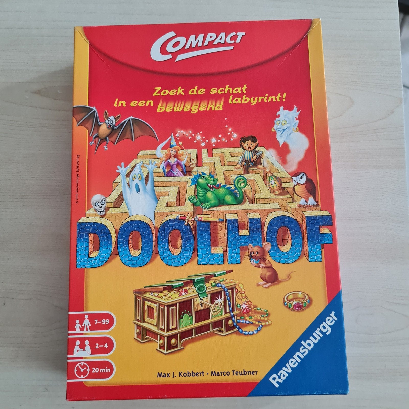 Doolhof Compact, Hobby en Vrije tijd, Ophalen of Verzenden, Zo goed als nieuw, Ravensburger, Een of twee spelers