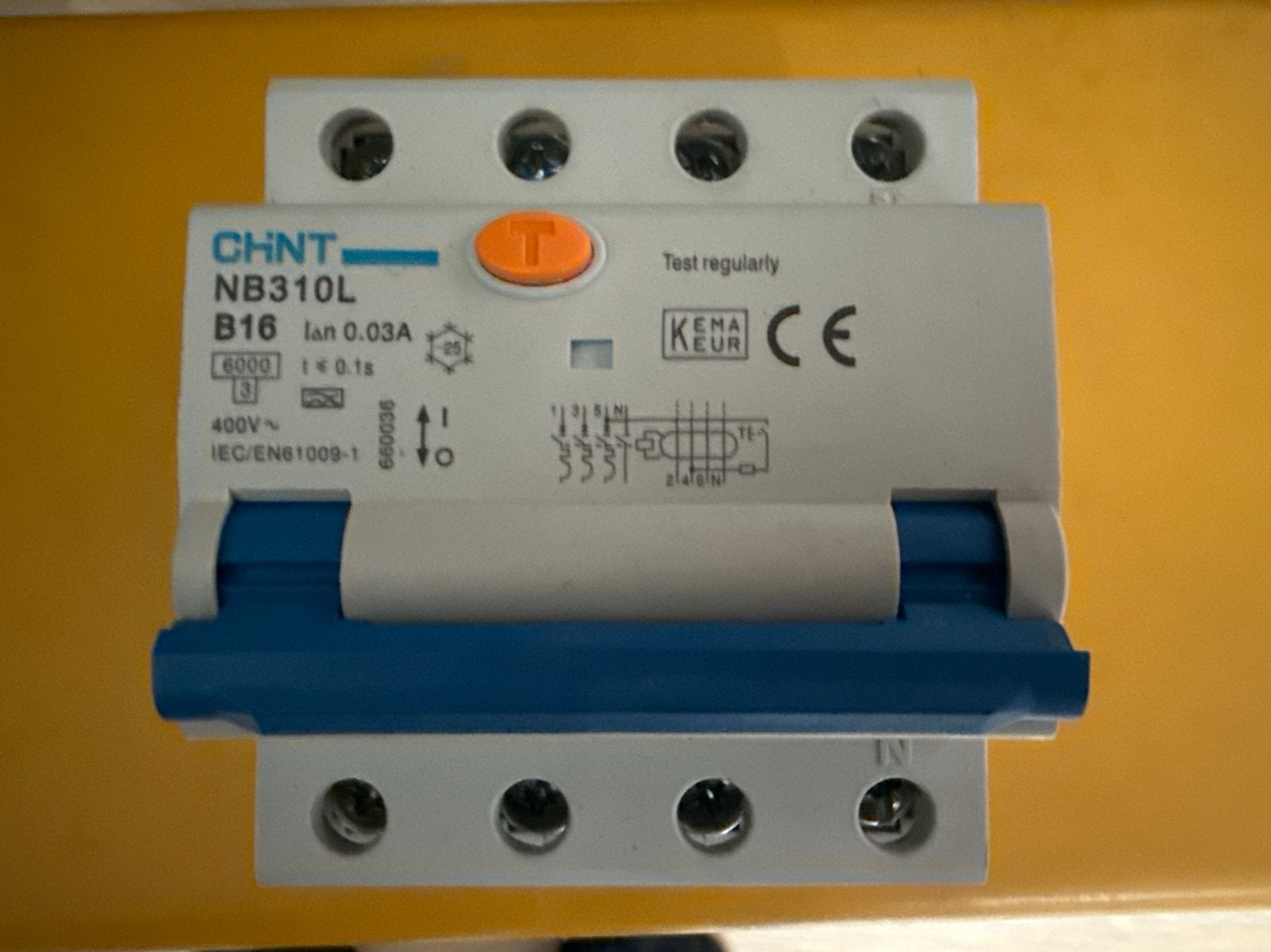 CHNT NB310L B16 Aardlekschakelaar - Gebruikt, Ophalen of Verzenden, Gebruikt, Overige typen