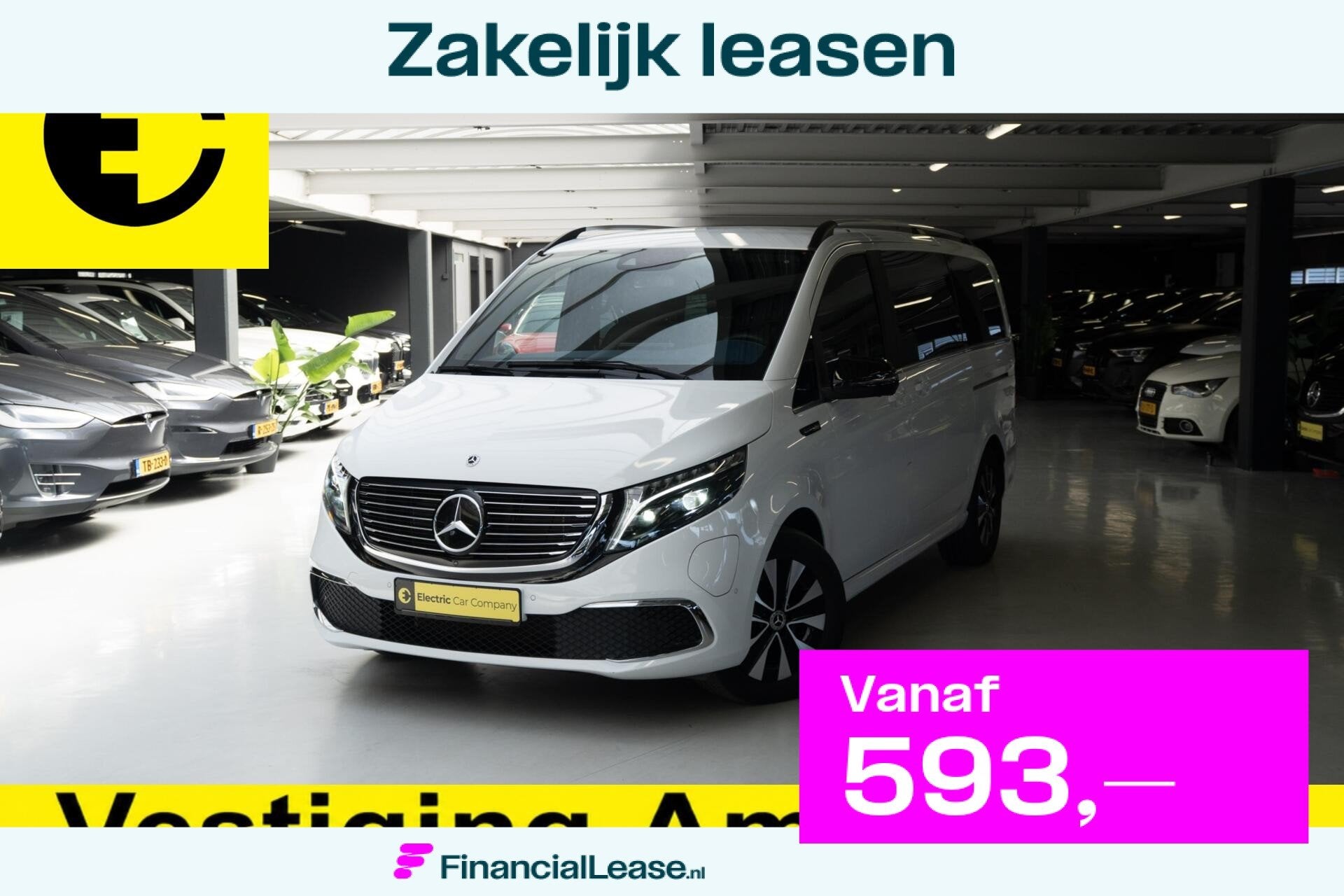 Mercedes EQV 300 L2 90kWh | SoH 93,0% | Leder | Panoramadak, Automaat, Gebruikt, Overige carrosserieën, Leder
