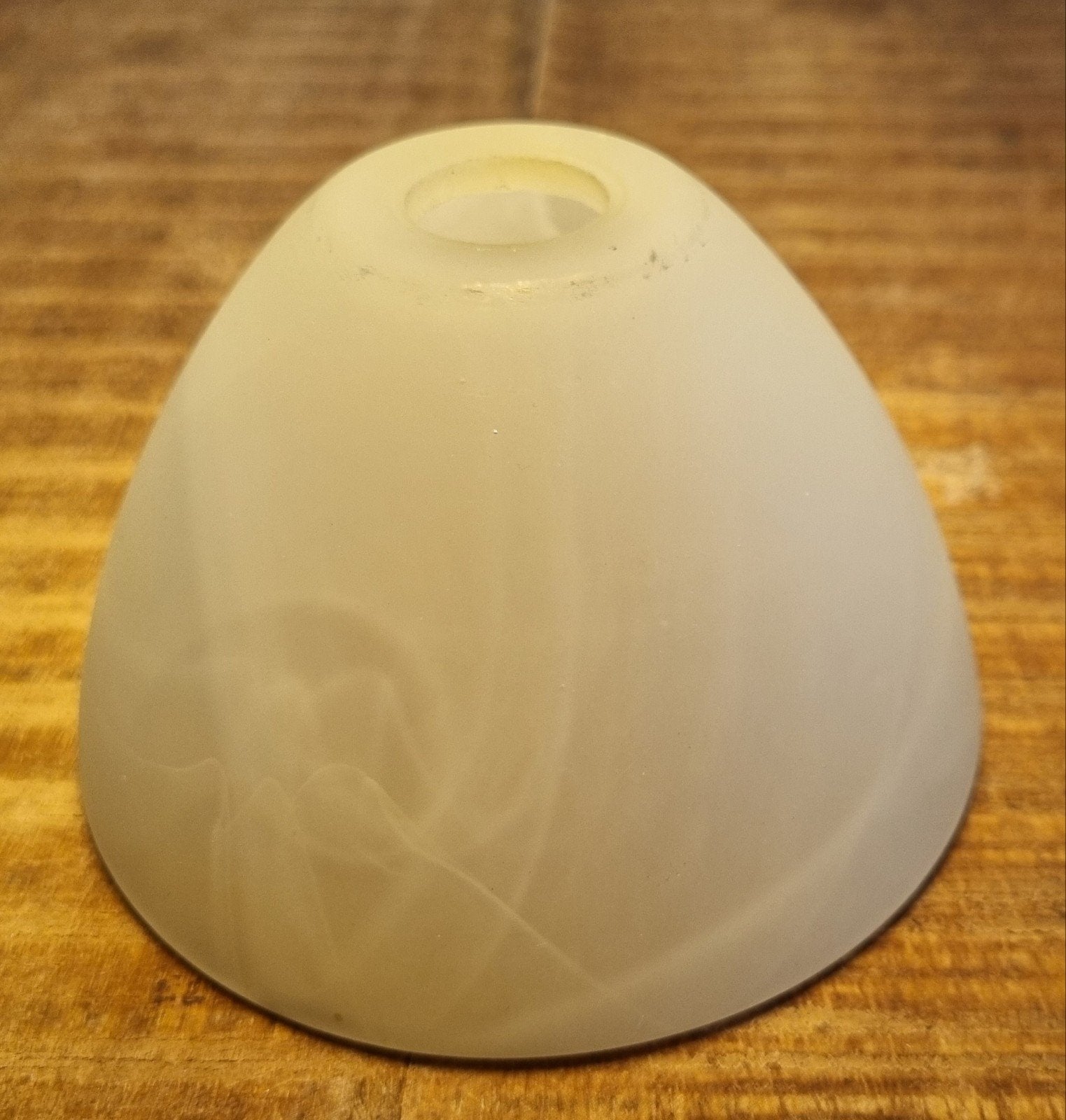 2 stuks Glazen kelk voor hanglamp - Melkglas, Huis en Inrichting, Lampen | Lampenkappen, Hanglamp, Gebruikt, Wit, Rond