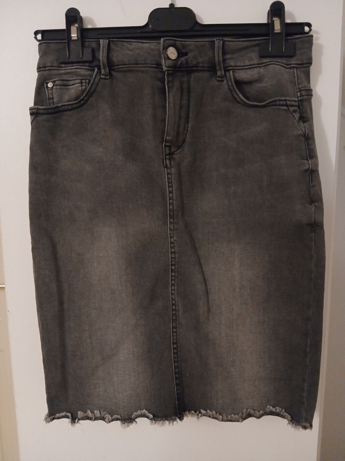 grijze spijkerrok only maat M, Kleding | Dames, Only, Knielengte, Grijs, Gedragen