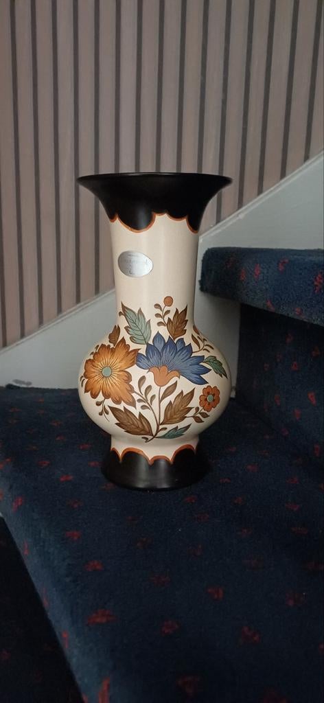 Flora Gouda Plateel Handwerk Vaas - Uniek Bloemenpatroon, Ophalen