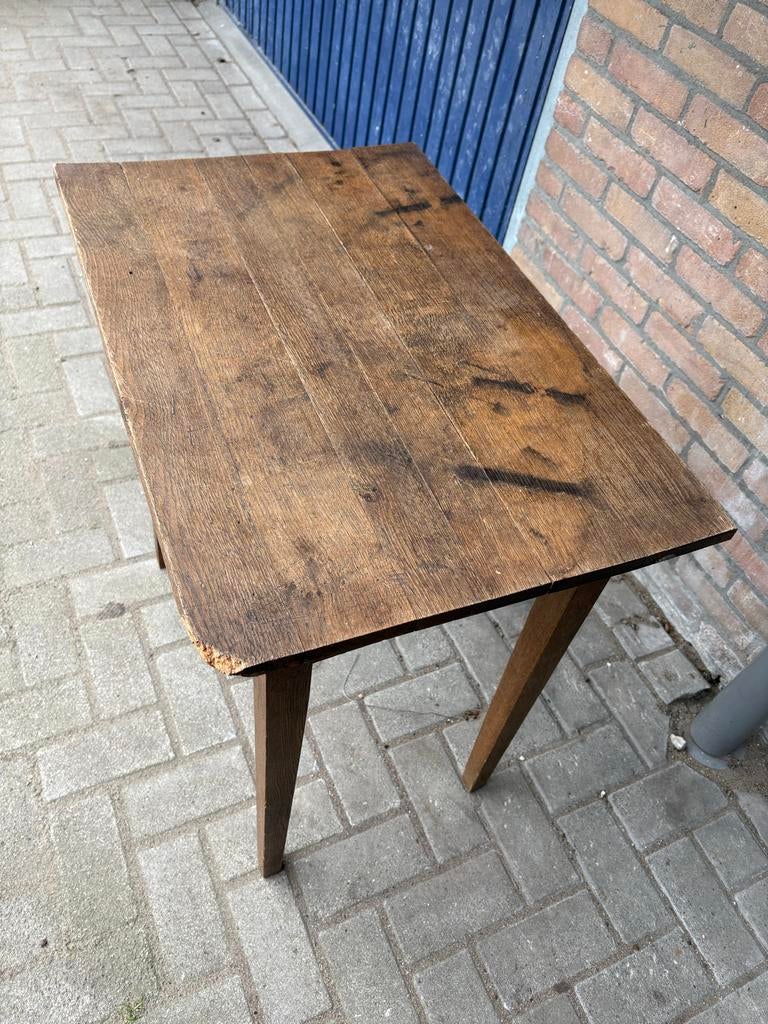 Antiek houten tafeltje van oma - 75x49x75 cm, Antiek en Kunst, Curiosa en Brocante, Ophalen