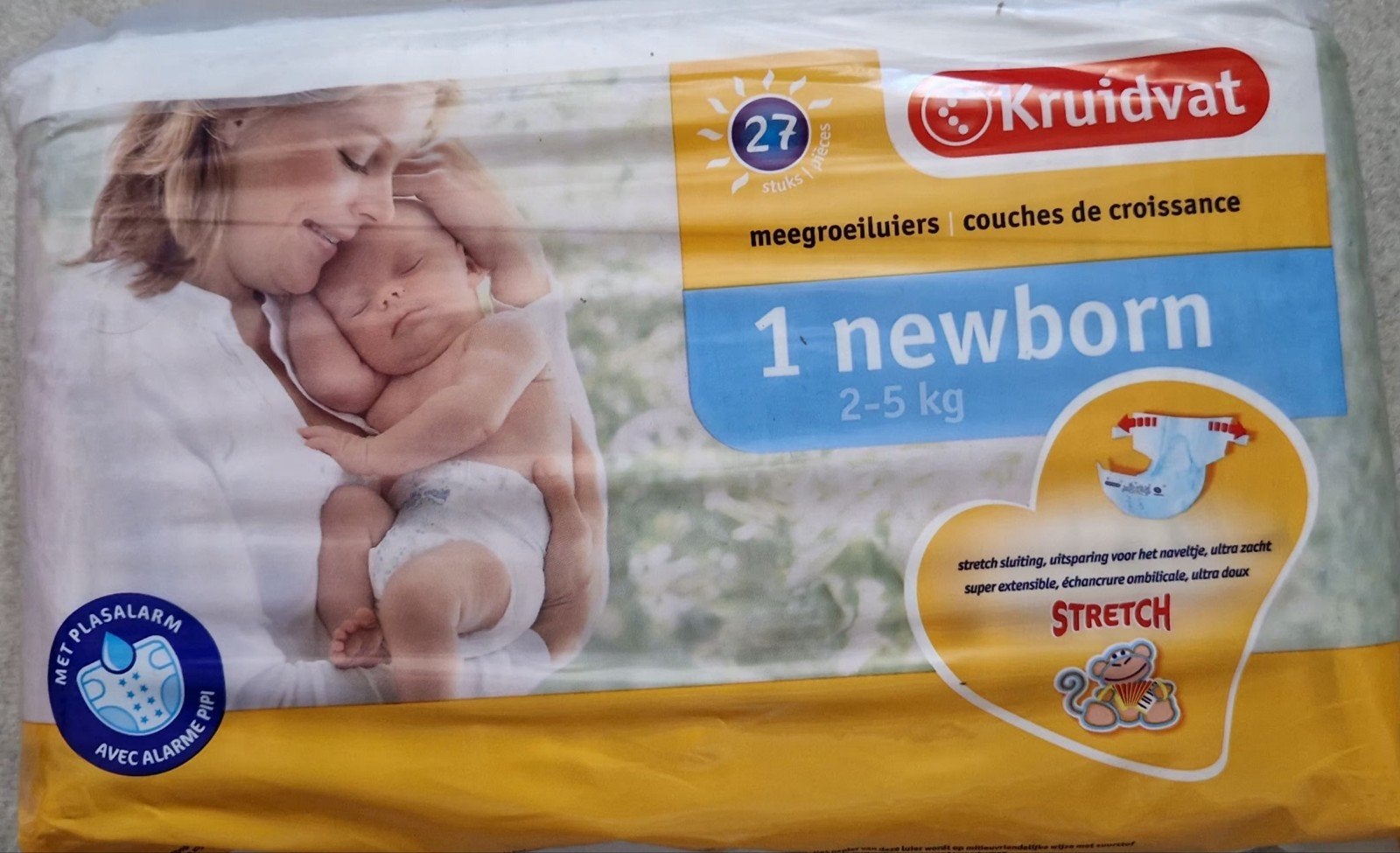 Kruidvat Newborn Luiers Maat 1 (2-5 kg) - 10 st beschikbaar, Kinderen en Baby's, Ophalen of Verzenden, Nieuw
