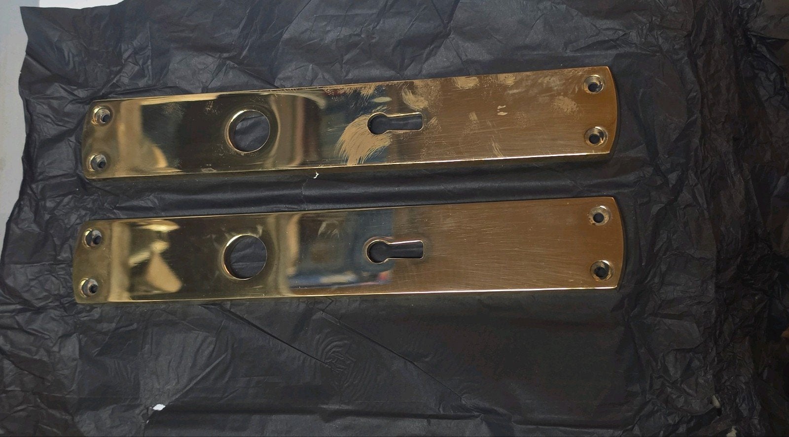 Weijntjes Schild Elegant 230x38mm Messing Ongelakt, Ophalen of Verzenden, Nieuw, Koper of Messing, Klink of Kruk