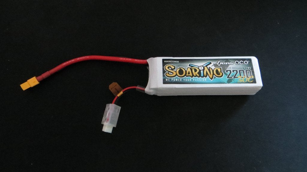 Soaring 3s 2200mah 30c 11.1v lipo accu, Ophalen of Verzenden, Zo goed als nieuw, Overige schalen, Onderdeel