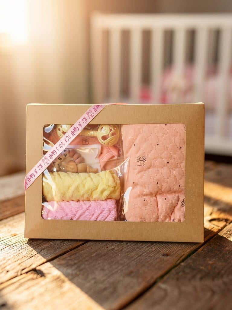 Cadeauset voor babyshower (meisje), Ophalen of Verzenden, Nieuw, Onbekend, Jongetje of Meisje