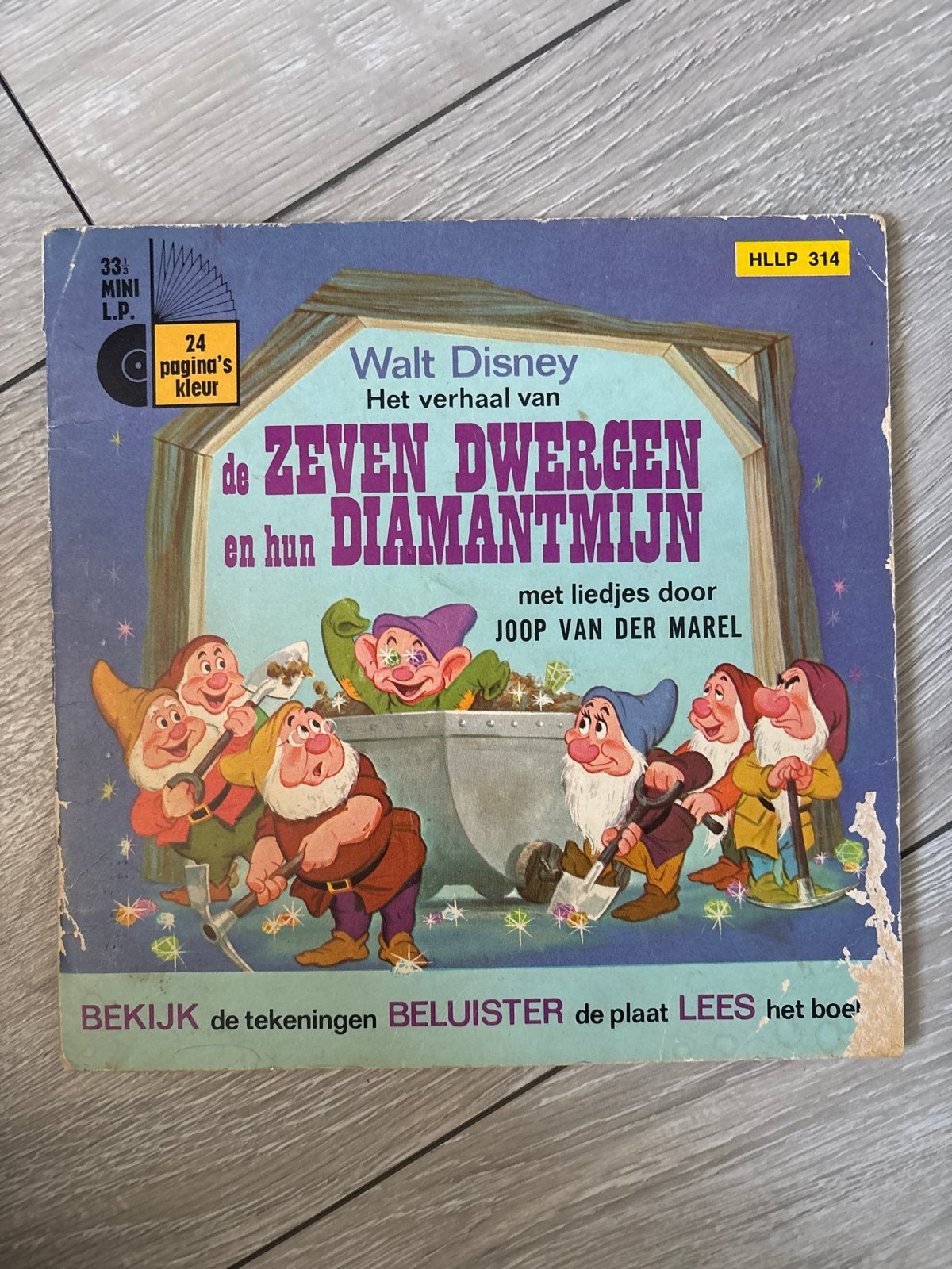 Walt Disney - De Zeven Dwergen en hun Diamantmijn (LP), Gebruikt, Ophalen of Verzenden, 3 tot 5 jaar, Album