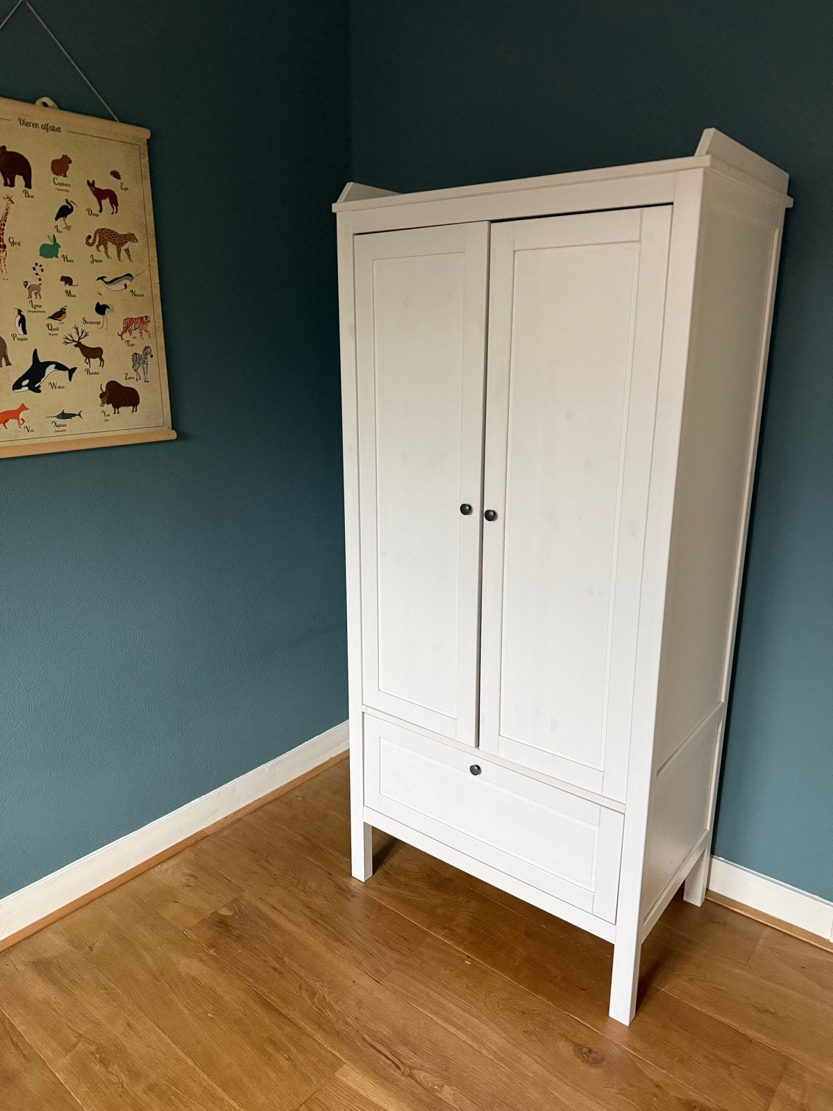 Witte ikea Sundvik kledingkast met lade en hangruimte, Ophalen, Gebruikt, 50 tot 100 cm, Met lade(s)